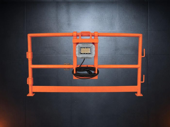 Handrail-mounted work lighting