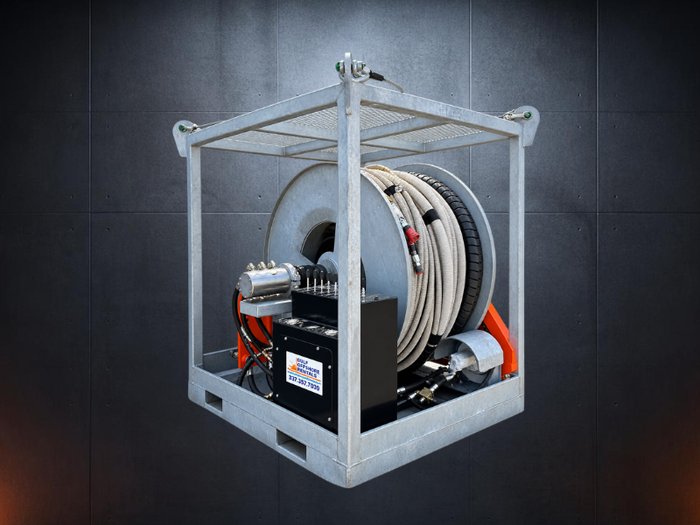 GOR hydraulic hose reel with 6-line umbilical