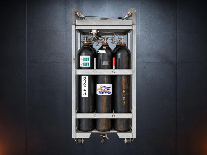 Nitrogen bottle rack